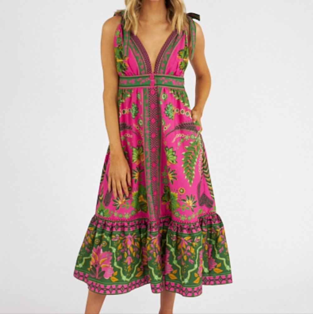 Farm Rio Pink Mididress - Picture 4 of 7